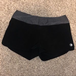 Black running shorts